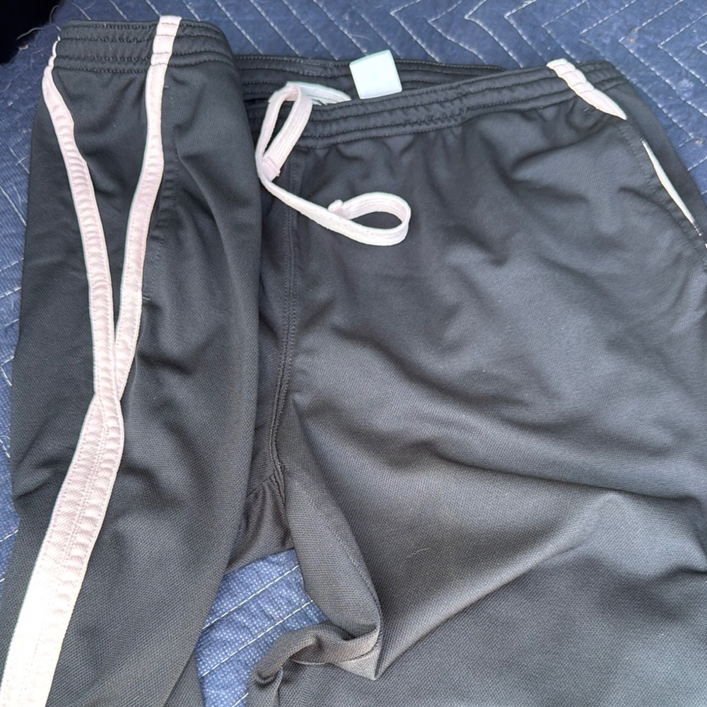 Reebok Black Joggers with Pink Accents